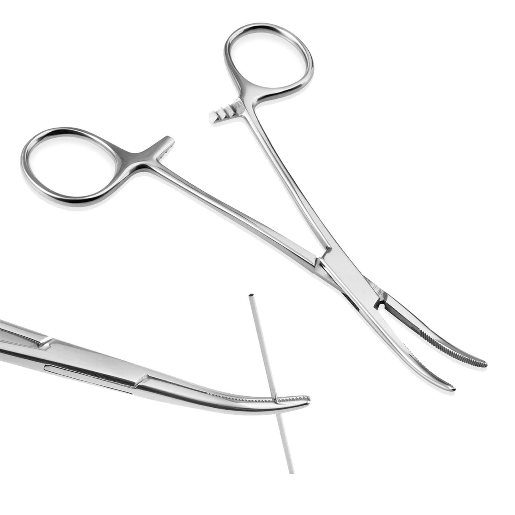 LAURITAMI Piercing Zange Selbstsichernde Piercing Zangen Set, Bend Piercingzange,Premium Edelstahl Angelklemmen mit Sägezahn Design für DIY Handwerk und Tierpflege