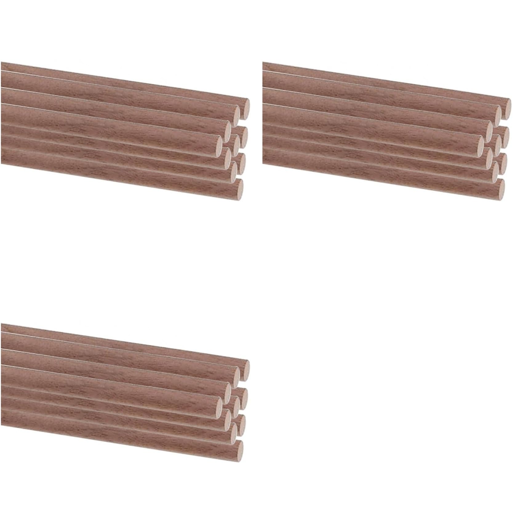 Jnchdghwa As Shown 30 Pcs Wooden Dowel Rods For Crafts Round Unfinished Walnut Dowel Rod Sticks Hardwood Sticks For Diy Crafting