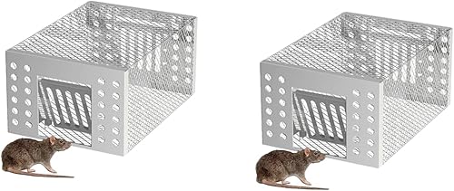 Trampa automática para ratones de acero inoxidable, trampa automática para ratas, trampa automática para ratones, trampas humanas para ratones,