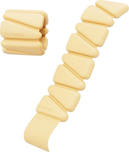 Miniatura 12 de BetterMe Bandas de peso ajustables – Pesas de tobillo y muñecas para mujer – Correas ajustables para brazos y piernas – Entrenamiento en casa y