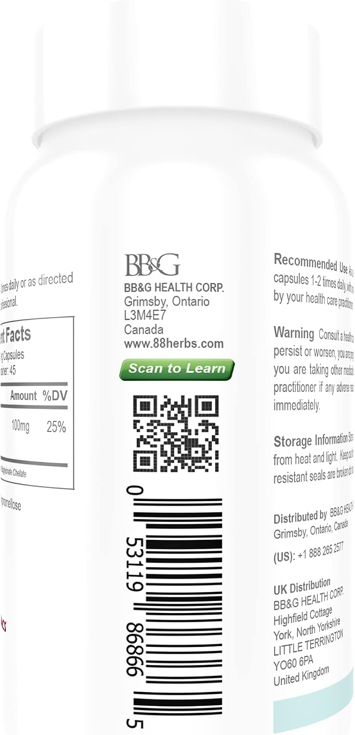 Magnesium Bisglycinate – Highest Absorption – Premium Grade – No Fillers – Non Buffered – 90 Veg Caps – 500mg Magnesium Bisglycinate per cap (50mg Elemental Magnesium)