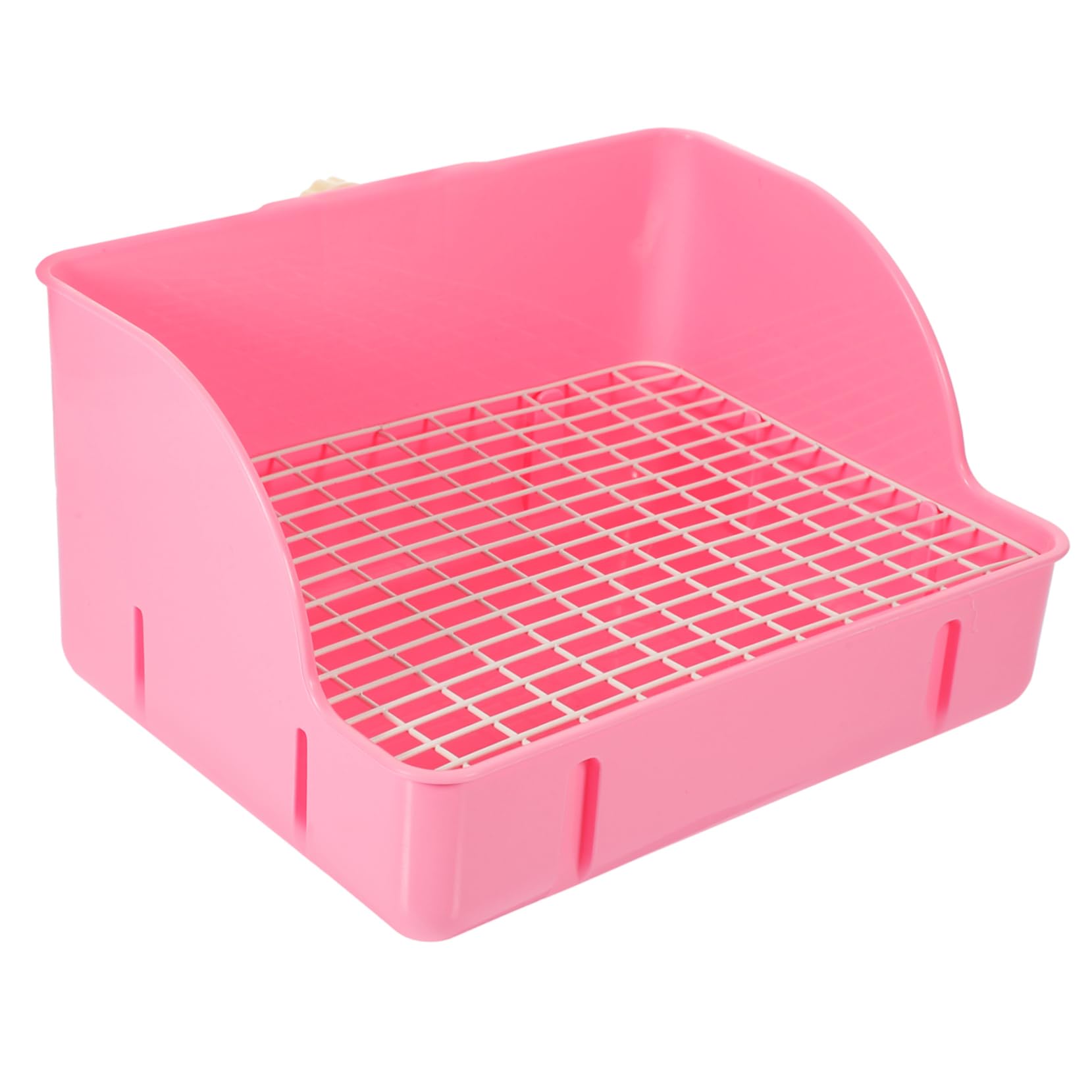 Toilettes pour lapins Yardwe grand format rose en plastique PP pour l'apprentissage de la propreté