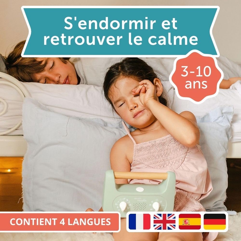 Morphée My Little - La Boîte à Histoire qui Révolutionne le Sommeil des Enfants - Histoires Apaisantes, Musiques Douces, Méditations Guidées - Sons de la Nature (Français, Anglais, Espagnol, Allemand)