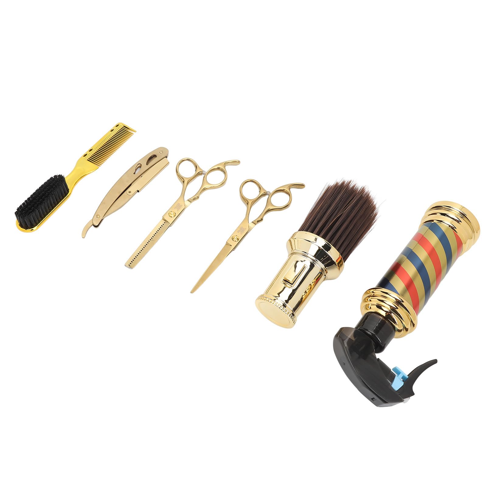 Styling Set - Profi Styling Set mit Haarschneidescheren, Sprühflasche, Staubwedel, Bürste für Haarschnitt zu Hause und im Salon