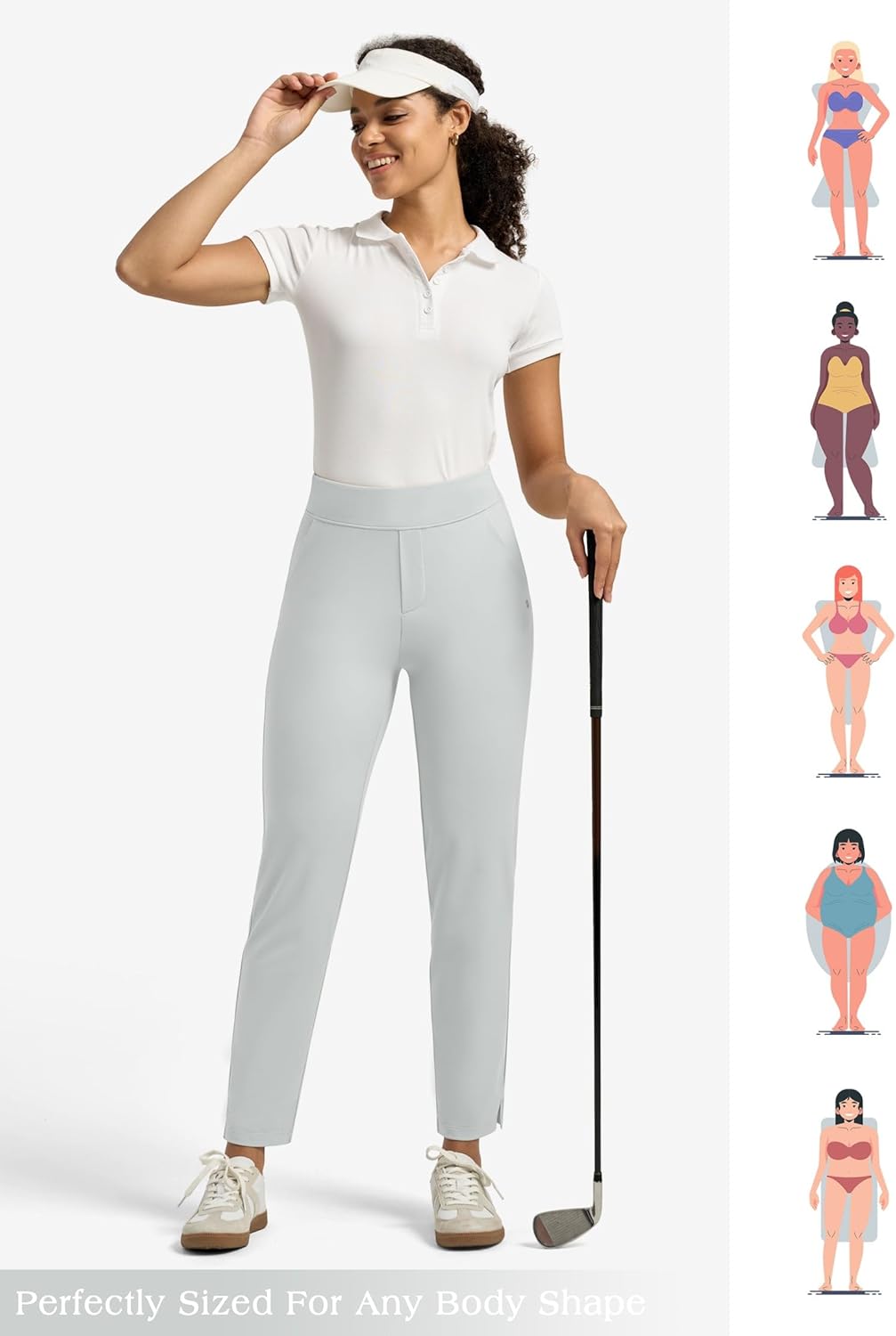 Willit Women's Golf Pants Ankle Travel Stretch Petite Pants for Casual Dress Work with 2 Pockets - Image 6
