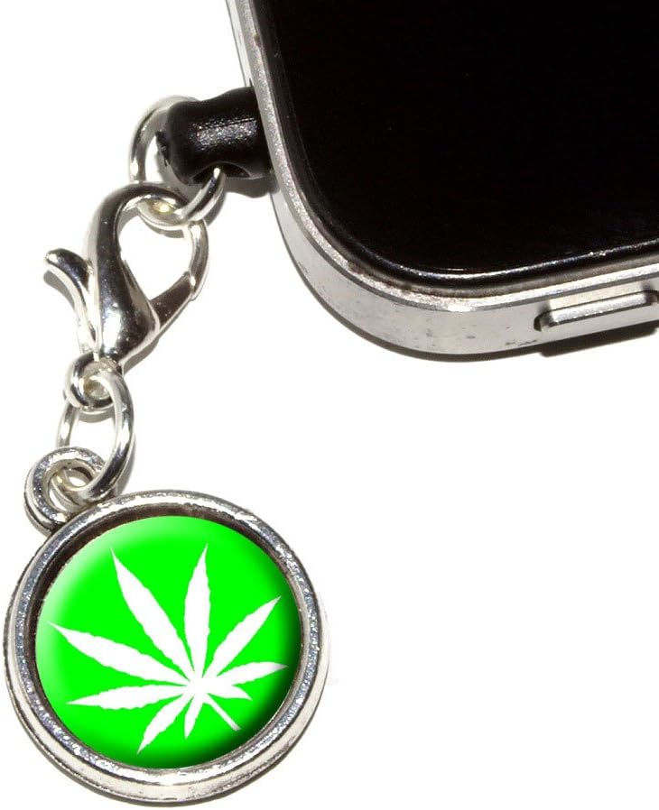 Marijuana specialty shop Pot Weed Leaf - Green 2021 model Universal Hea Fit Earphone 3.5mm