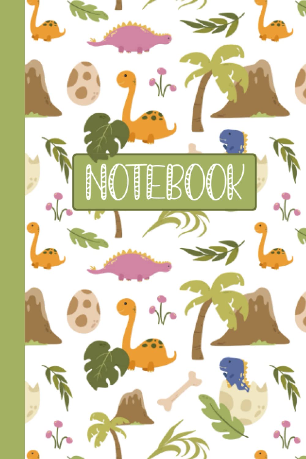 Notebook: 120 Page College Ruled Dinosaur Notebook For Kids, 6x9, Soft Cover, Matte Finish