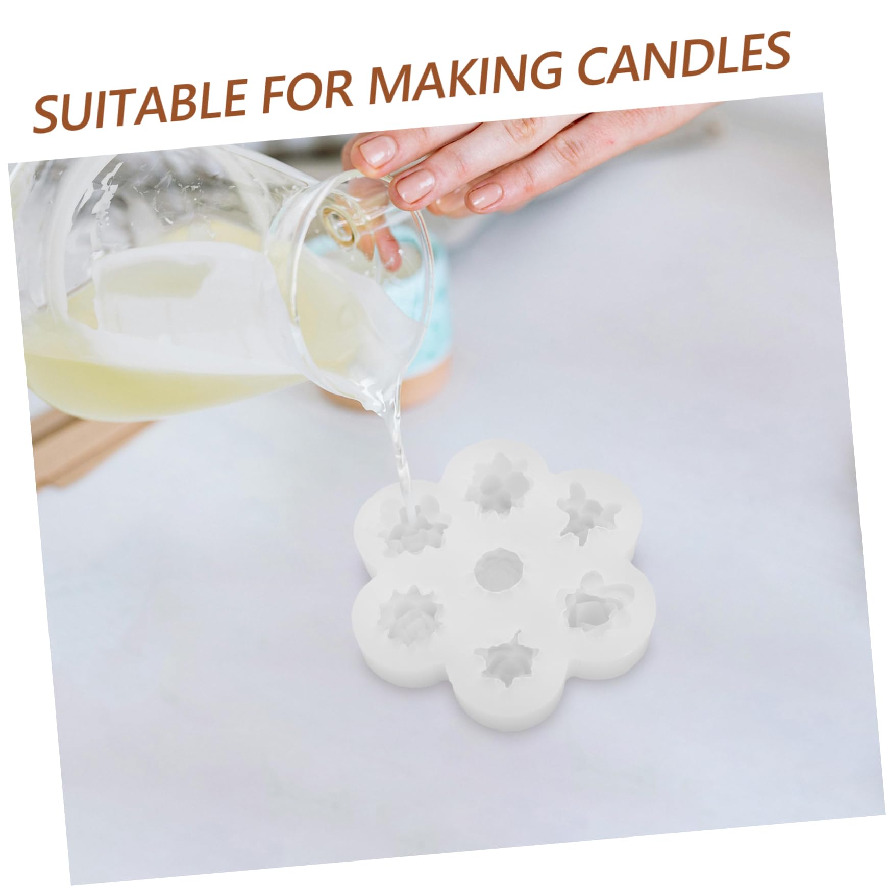 2piezas Molde De Silicona Para Velas Aromáticas Molde Forma De Cactus Para Manualidades De Jabón y Fondant Color Transparente