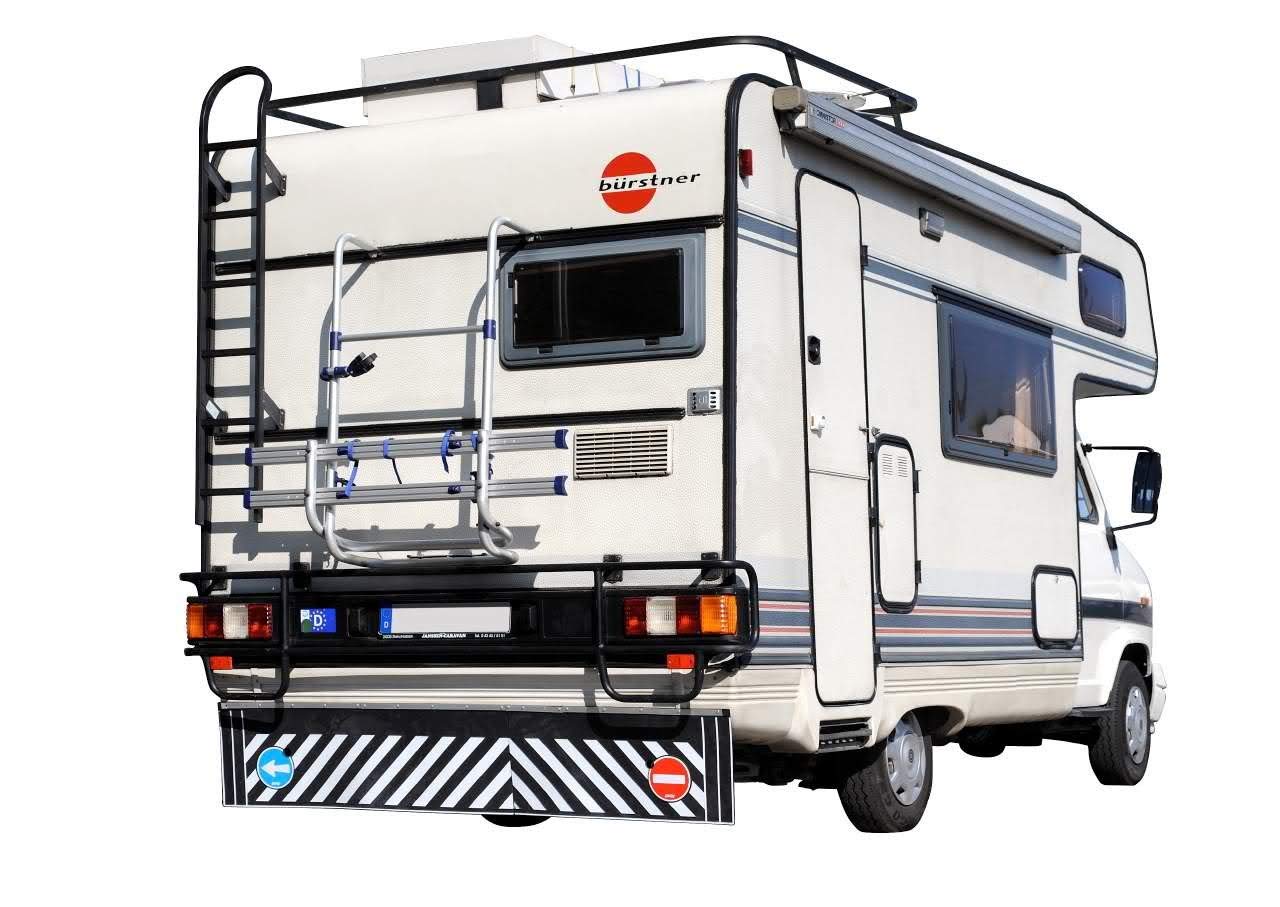 Hansen Styling Parts LKW-Heckschürze/Schmutzfängerleiste Einbahnstraße (aus Hartgummi) - Extra schwere Ausführung - 240x38 cm - 2teilig mit Befestigungsschienen