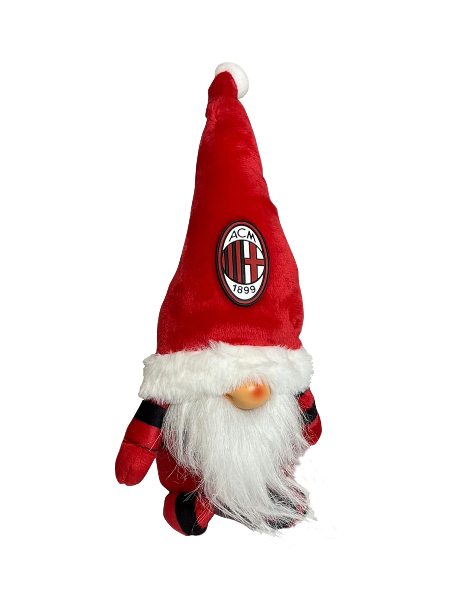 Hermet A.C. Milan Offizielles Weihnachtswichtel Dekoration 30 cm Rot/Schwarz Hängender Schmuck Kunststoff Weihnachten