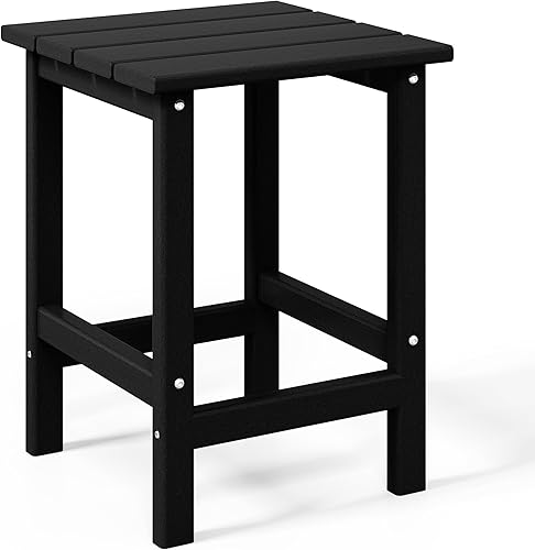 Vista 258 de WestinTrends Dylan Adirondack - Mesa auxiliar redonda para exteriores, color negro