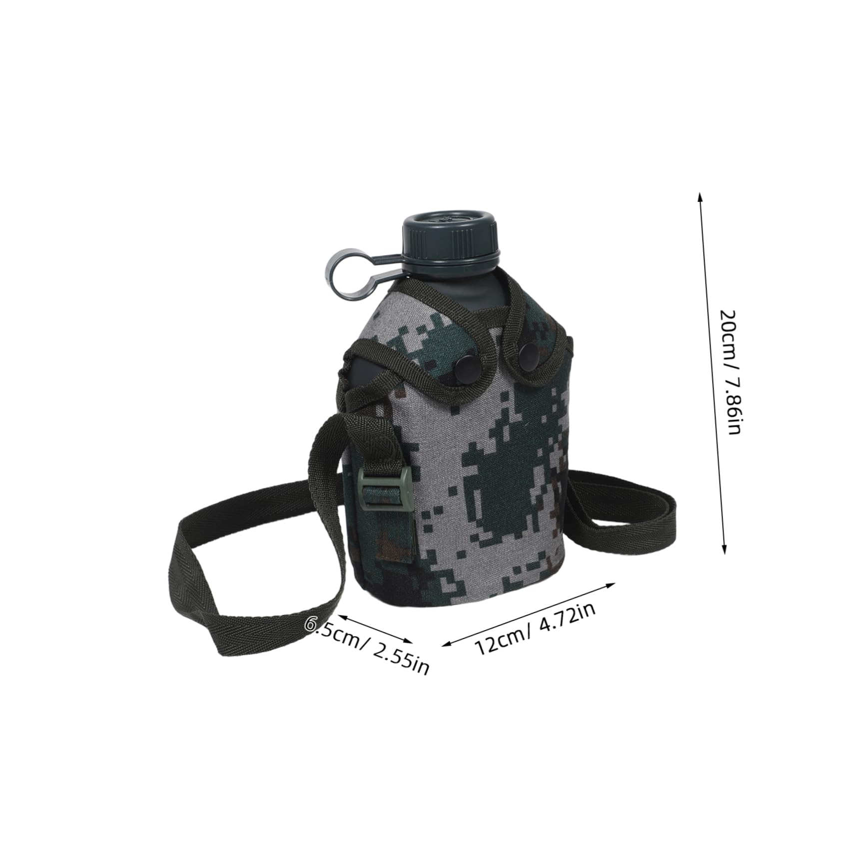 HEMOTON Borraccia Sportiva in Alluminio con Stile Moderno e Design Mimetico, Bottiglia Portatile per Trekking, Escursionismo e Addestramento Outdoor