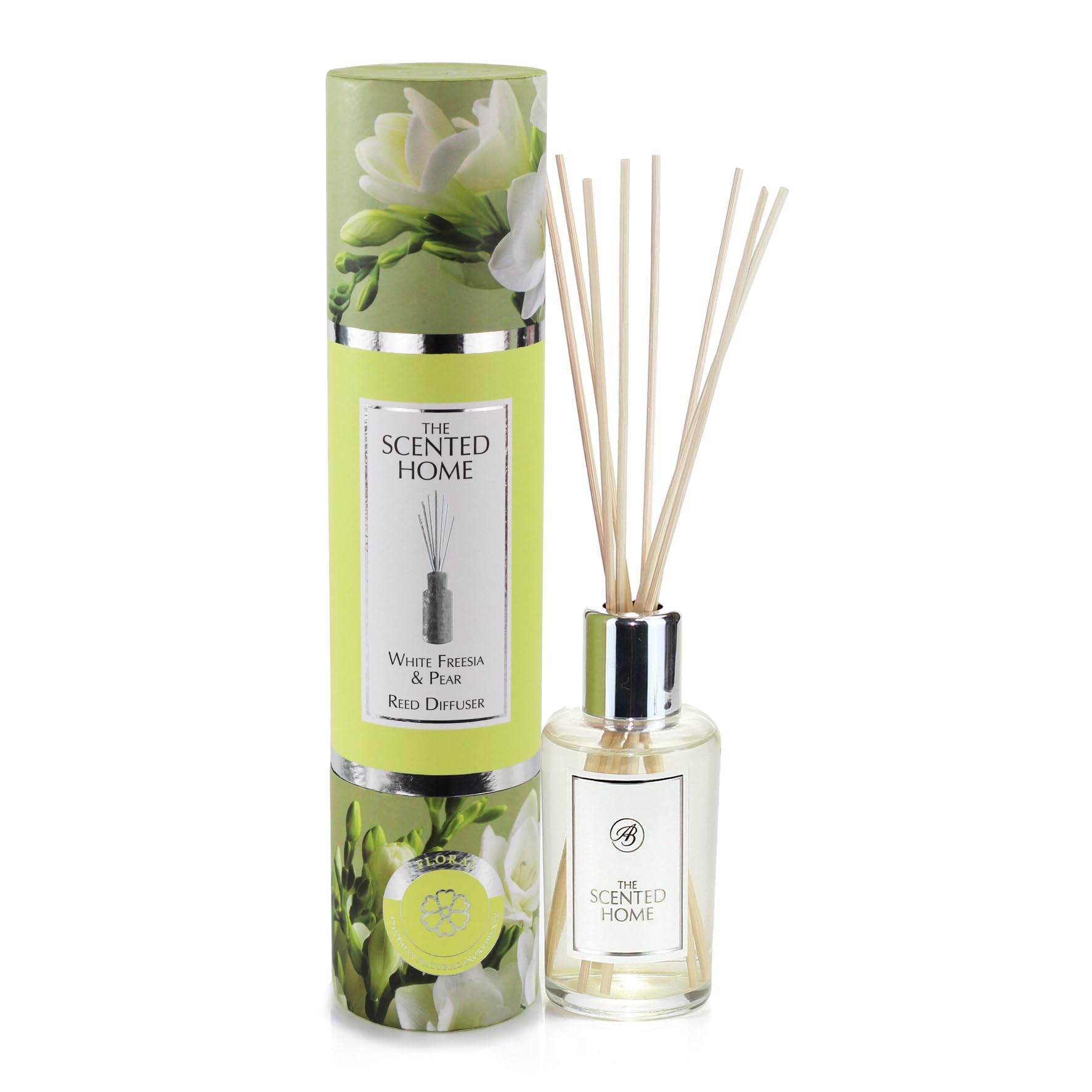 Ashleigh & Burwood Reed Diffuser for Home, The Scented Home Freesia & Pear, 150ml Fragrance Diffuser with Reeds, Long Lasting Home Fragrance, Floral & Fruity Room Scent