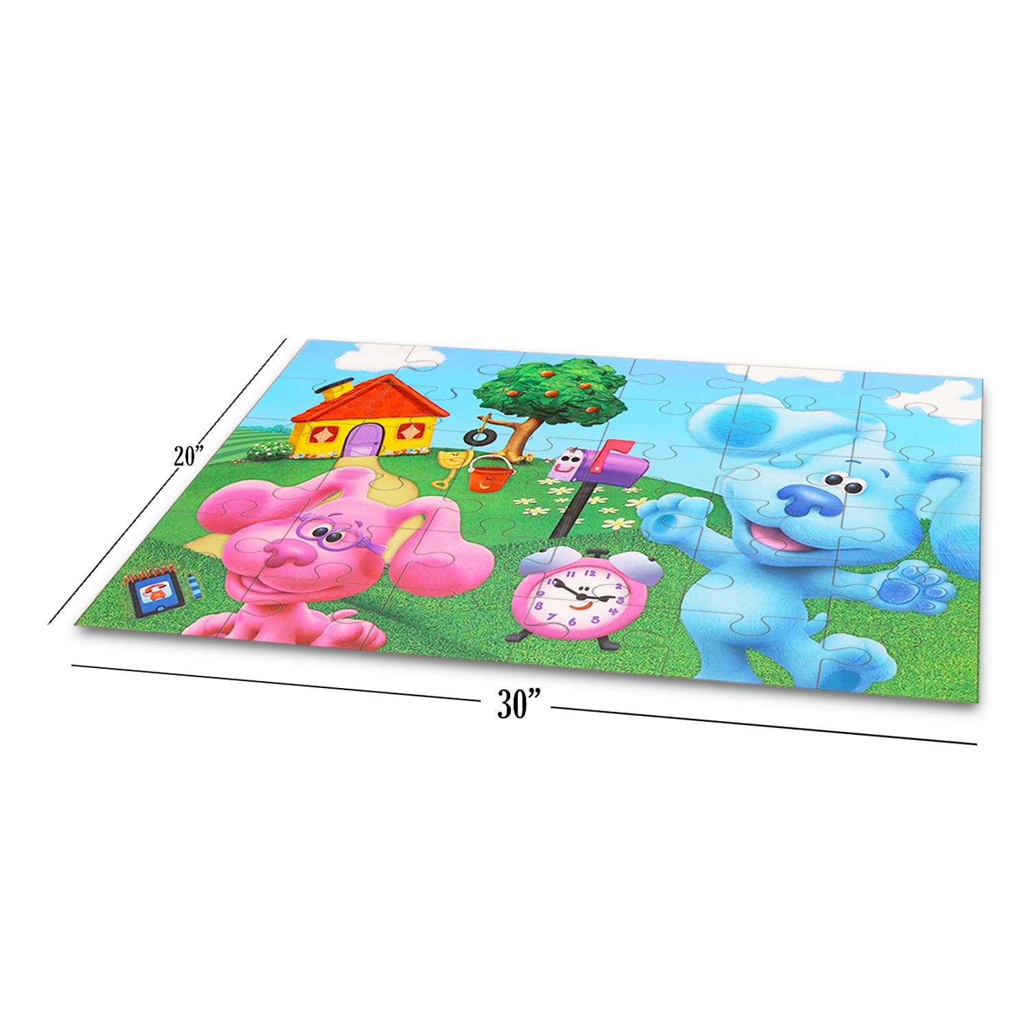 Blue's Clues Bodenpuzzle für Kinder, Kleinkinder - Bundle mit Blue's Clues 36-teiligen Puzzle, Aufklebern, mehr | Blue's Clues Spielzeug und Spiele Set