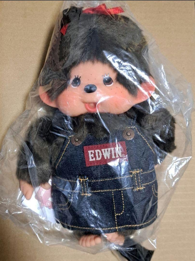 限定 希少品モンチッチ EDWIN コラボ デニム オーバーオールMサイズ