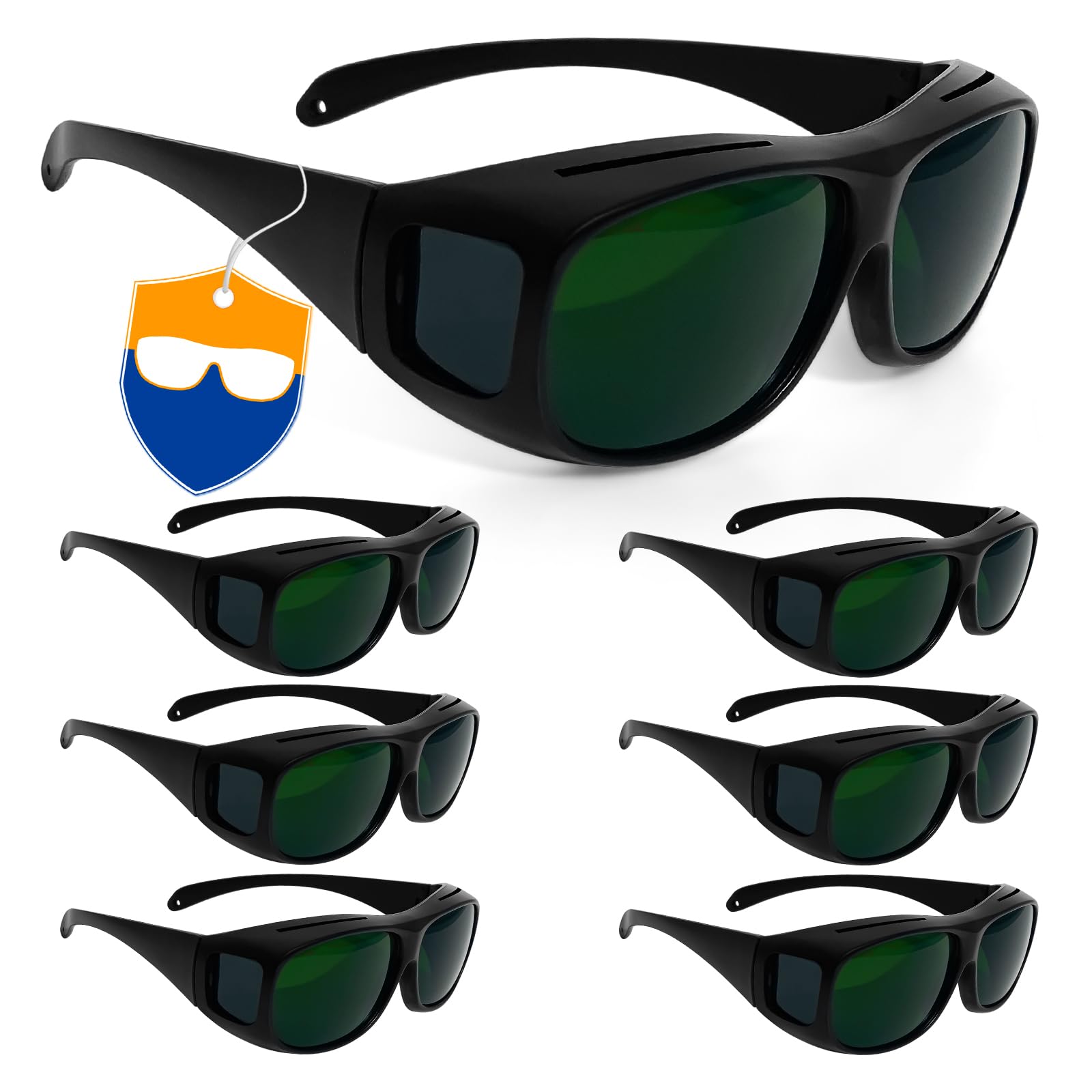 Gafas de soldadura envolventes para soldadura de gas, corte y molienda, gafas de seguridad, antirreflejos, antiimpacto, protección UV, 5-7 piezas