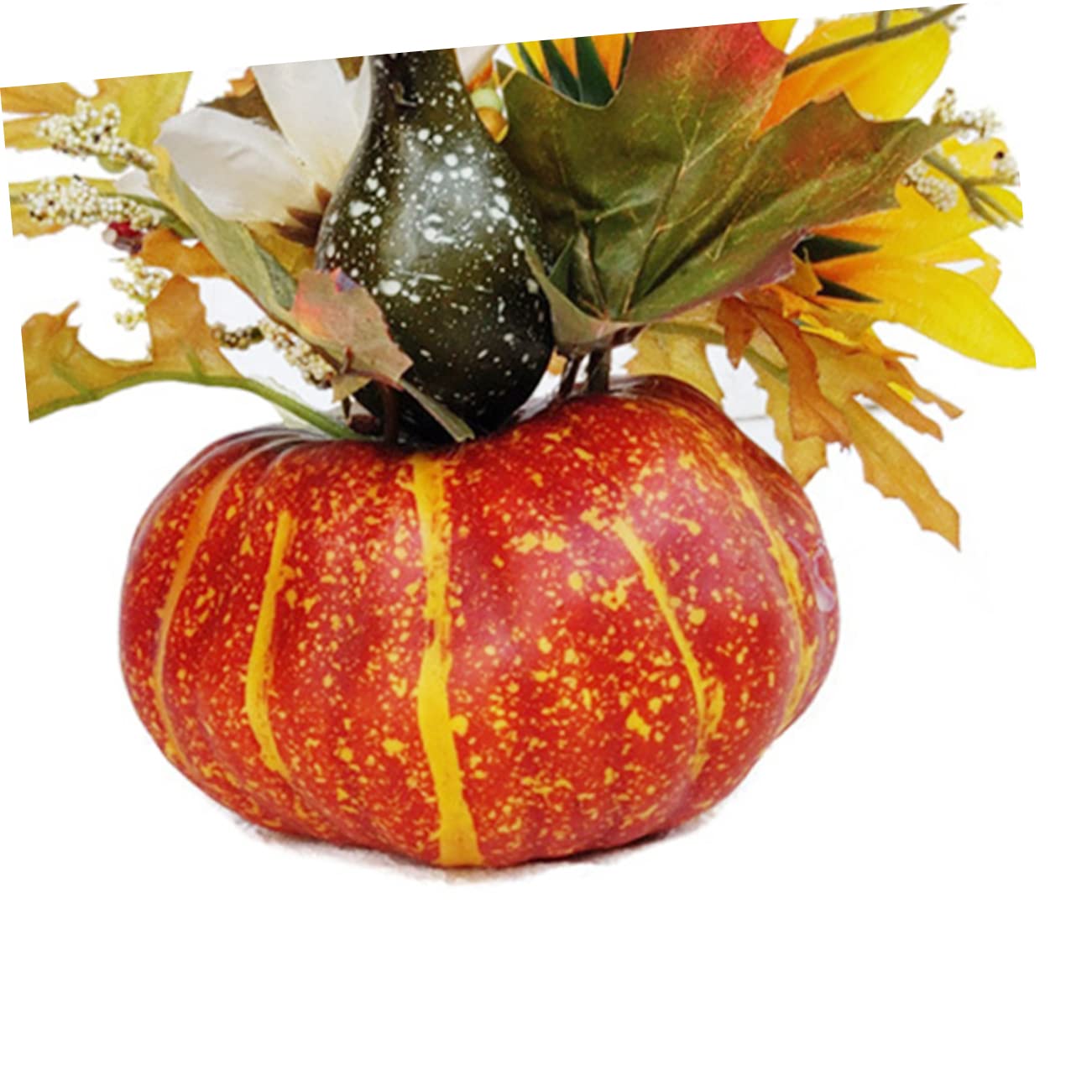 TOPBATHY 3 Set Mini Zucche Decorative Set Foglie Dacero Elegante Autunno Decorazione Della Casa Per Feste 2 Pezzi * 3