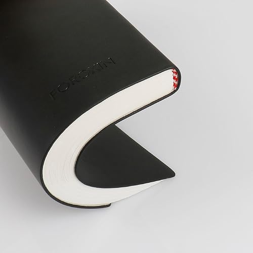 Miniatura 2 de foroxin Cuaderno a rayas (tapa blanda) tamaño A5 de 8.31 x 5.31 pies, papel grueso de alta calidad de 3.53 ozm, pandant, bolsillo interior fino,