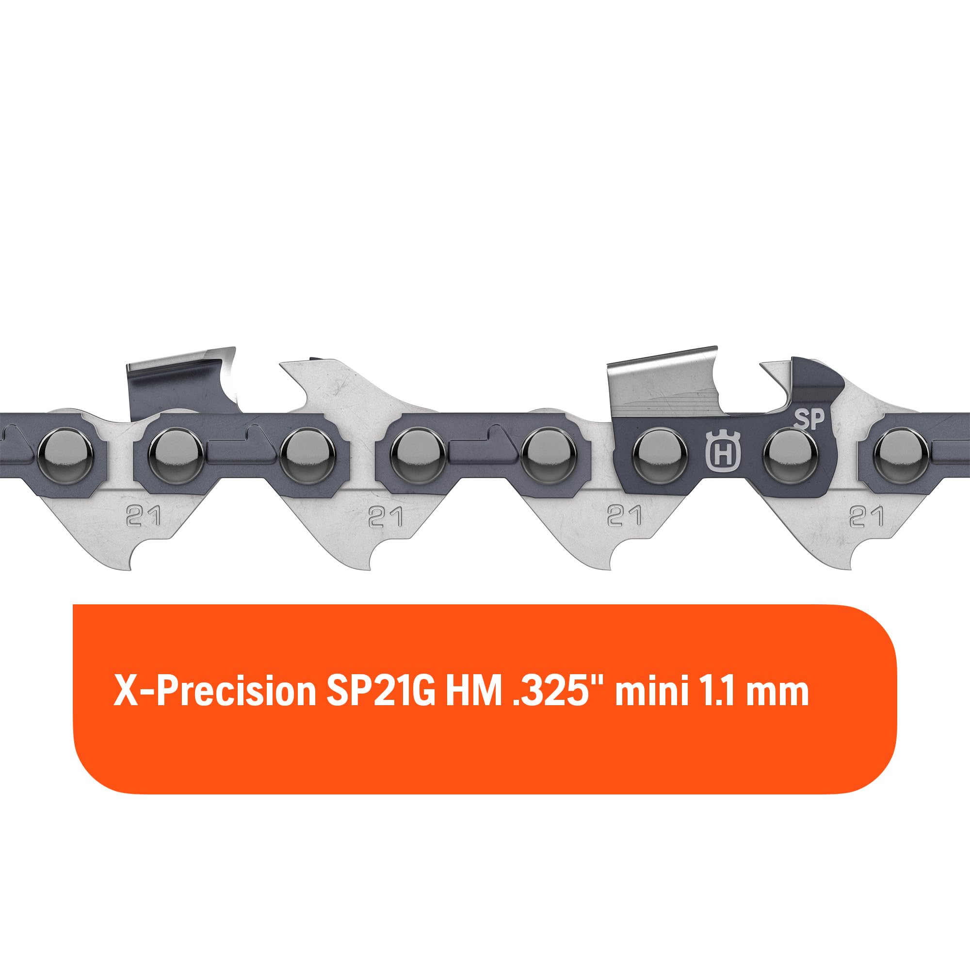 Husqvarna X-Precision SP21G Sägekette 35 cm – .325" mini 1,1 mm Halbmeißel – 59 Treibglieder – energieeffiziente Präzisionskette