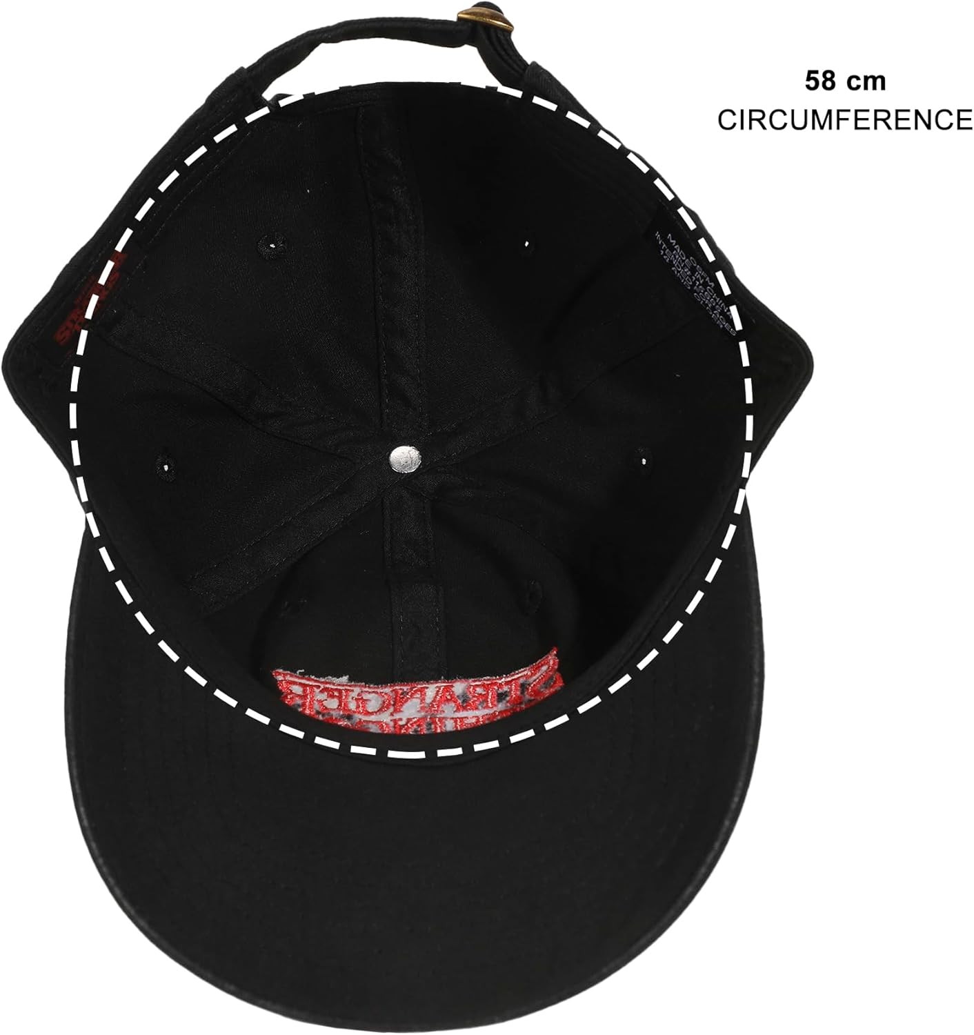 Bioworld Stranger Things Logo Black Unstructured Baseball Cap - Image 5