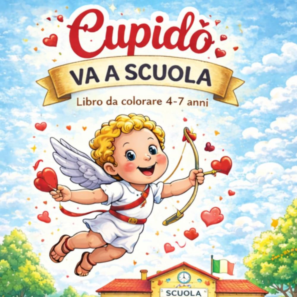 Cupidò và a scuola: libro da colorare (Cupido lanciamore)