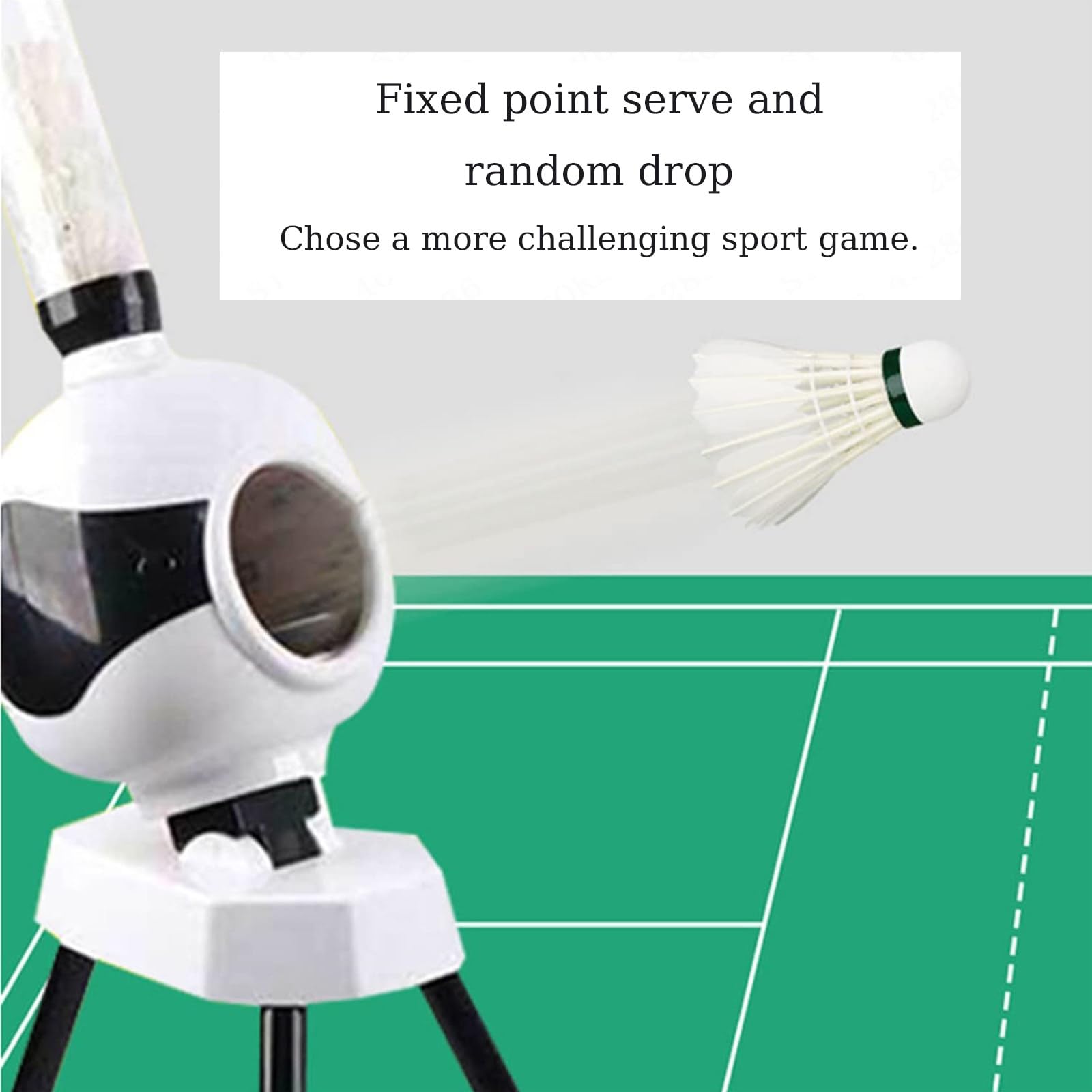 MáQuina AutomáTica De Servicio De BáDminton, Lanzador De Volantes De BáDminton, Ayuda para El Entrenamiento para Principiantes, MáQuina De Entrenamiento De BáDminton para Adultos Y NiñOs
