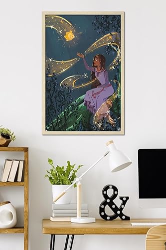 Miniatura 66 de Trends International Disney Wish - Póster de collage 2 (Asha & Star), póster de pared, 22.37 x 34.00 pulgadas, versión enmarcada en bronce Versión