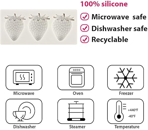 Miniatura 3 de Moldes de fondant de fresa, mini frutas y chocolate, decoración de pasteles de silicona para cupcakes, pasta de goma de arcilla de polímero de