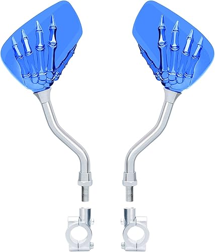 Miniatura 11 de 1 par de espejos para bicicleta, espejo retrovisor de gran visión para bicicleta con ángulo múltiple ajustable, estilo garra de calavera