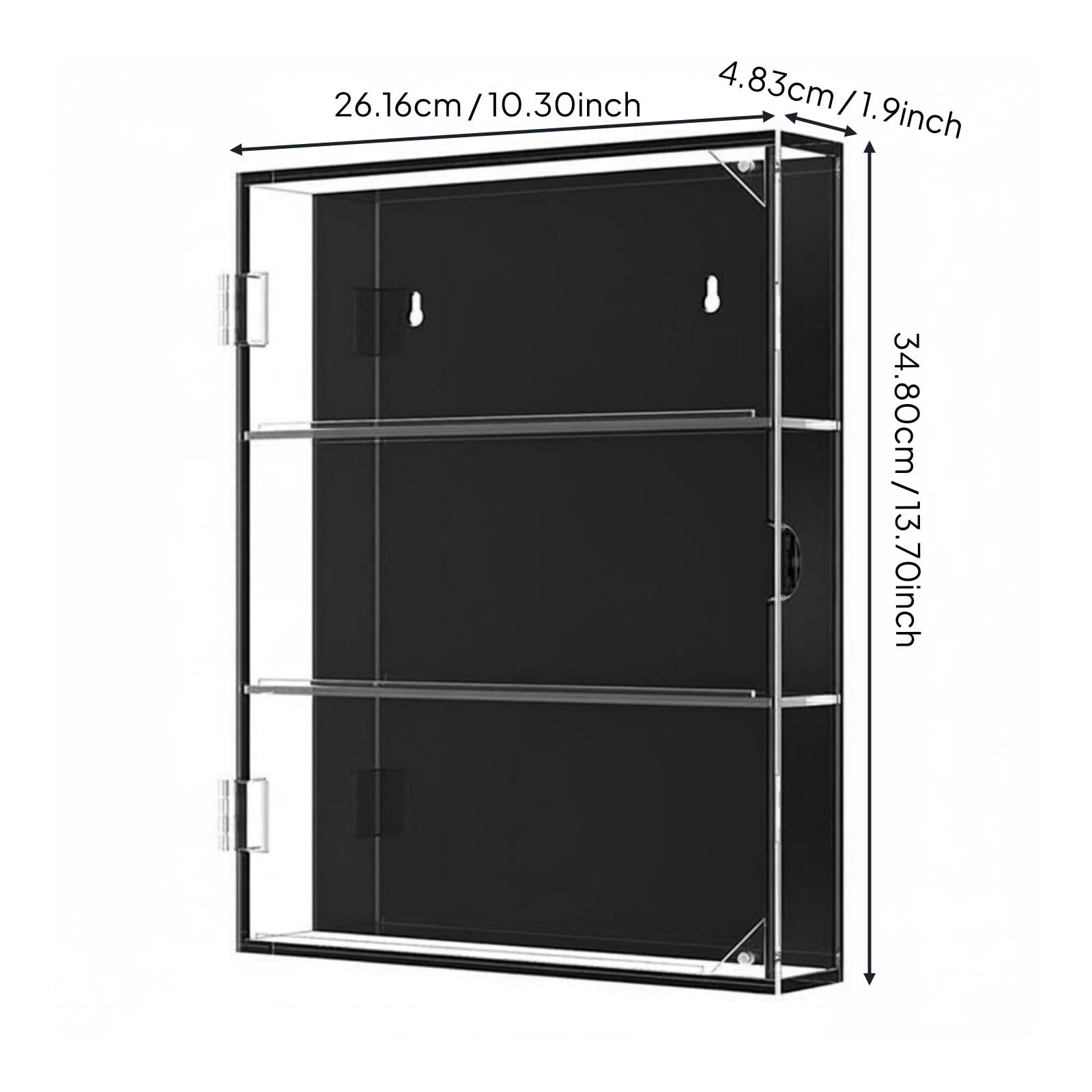 Vitrine Cartes Acrylique Boîte Présentation Coffret Exposition Cadre en Acrylique Dur et Cristallin Protection des Cartes Contre la Décoloration , Vertical 3 Niveaux