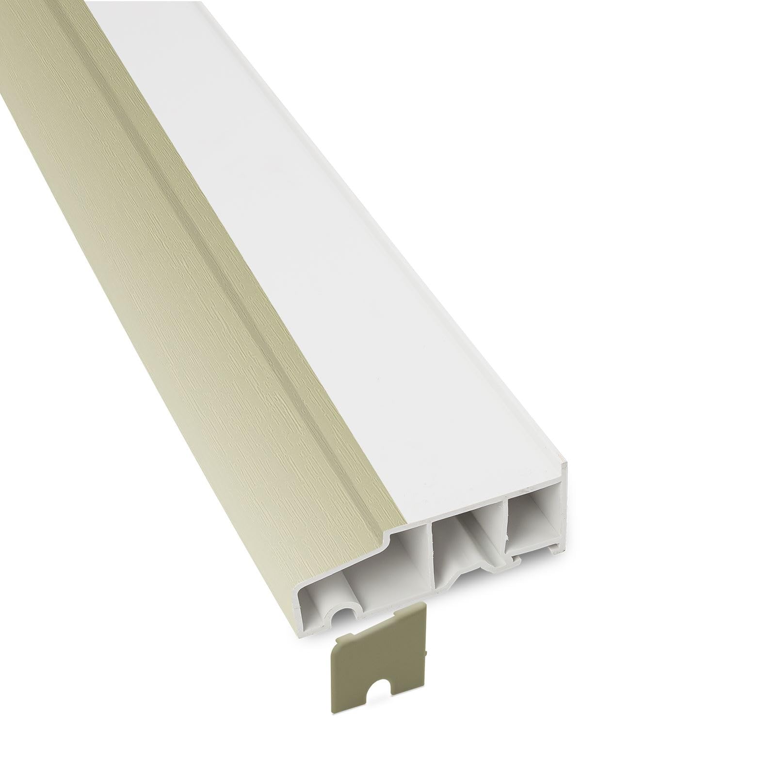 Truly Pvc Limited Pebble Grey / White 85Mm Profile 22 Stub Window Sill (With End Caps) - Pebble Grey/White, 1.35M