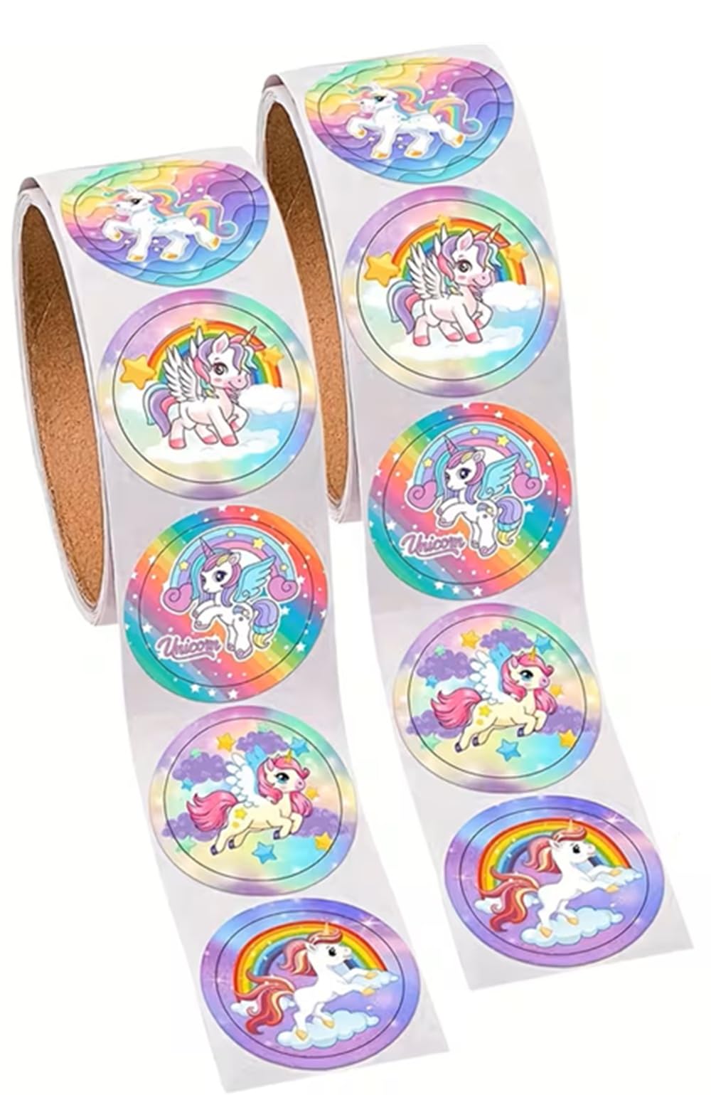 Caa Trading Multicolor 500 X Cute Unicorn Rainbow Reward Stickers Labels Scrapbook Unicorns Reward Well Done Teacher (2.5Cm) 25Mm (500 Stickers)