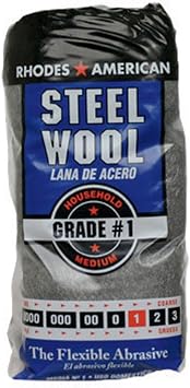 Homax Steel Wool Medium No. 1 White Rubber