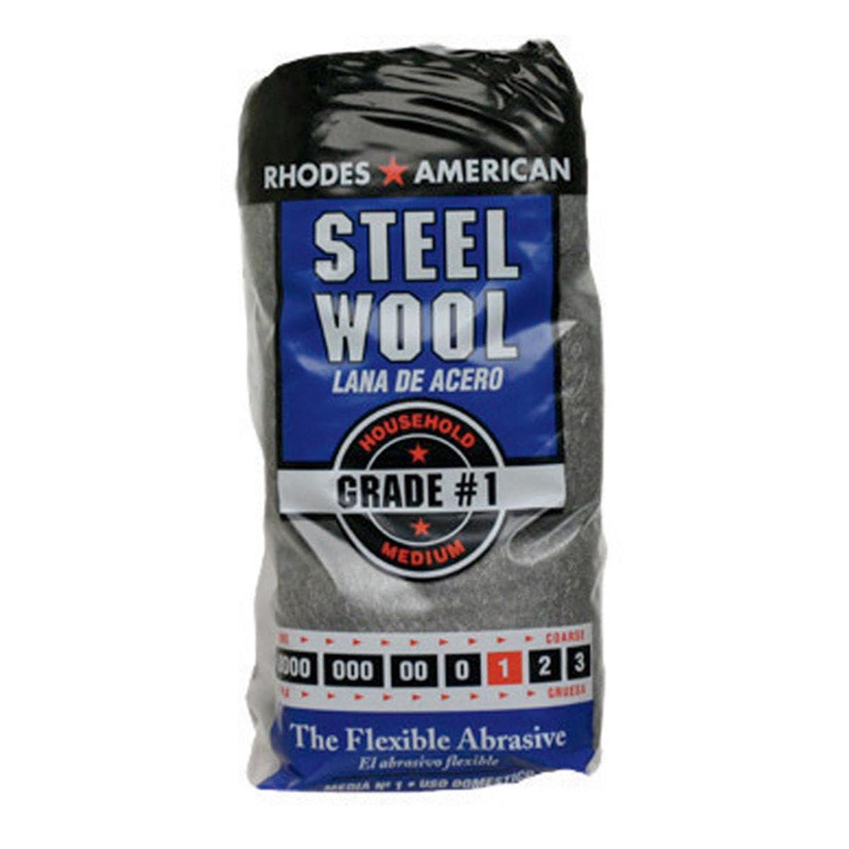 Homax Steel Wool Medium No. 1 White Rubber