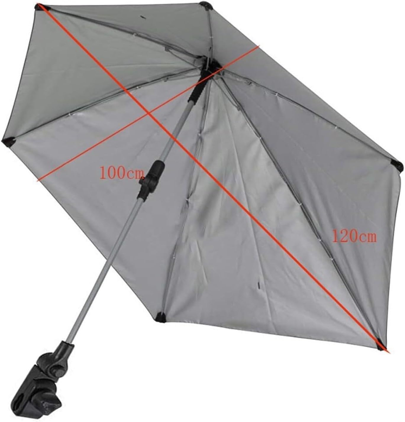 Sun Protection Awning Portable Umbrella for Chairs/Strollers/Strollers/Patios/Fishing/Barbecue Parties UPF 50+ Beach Fishing Clip-On Umbrella with Adjustable Universal Clip Blue