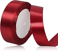 Burgundy Ribbon: satin ribbon is made of premium single faced polyester fabric, the surface is smooth and shinny. Great choice for DIY craft projects Vibrant Ribbon: each roll is 1”(≈25mm) in width, 25 Yards(≈23Metres) in length. Each colour is very ...