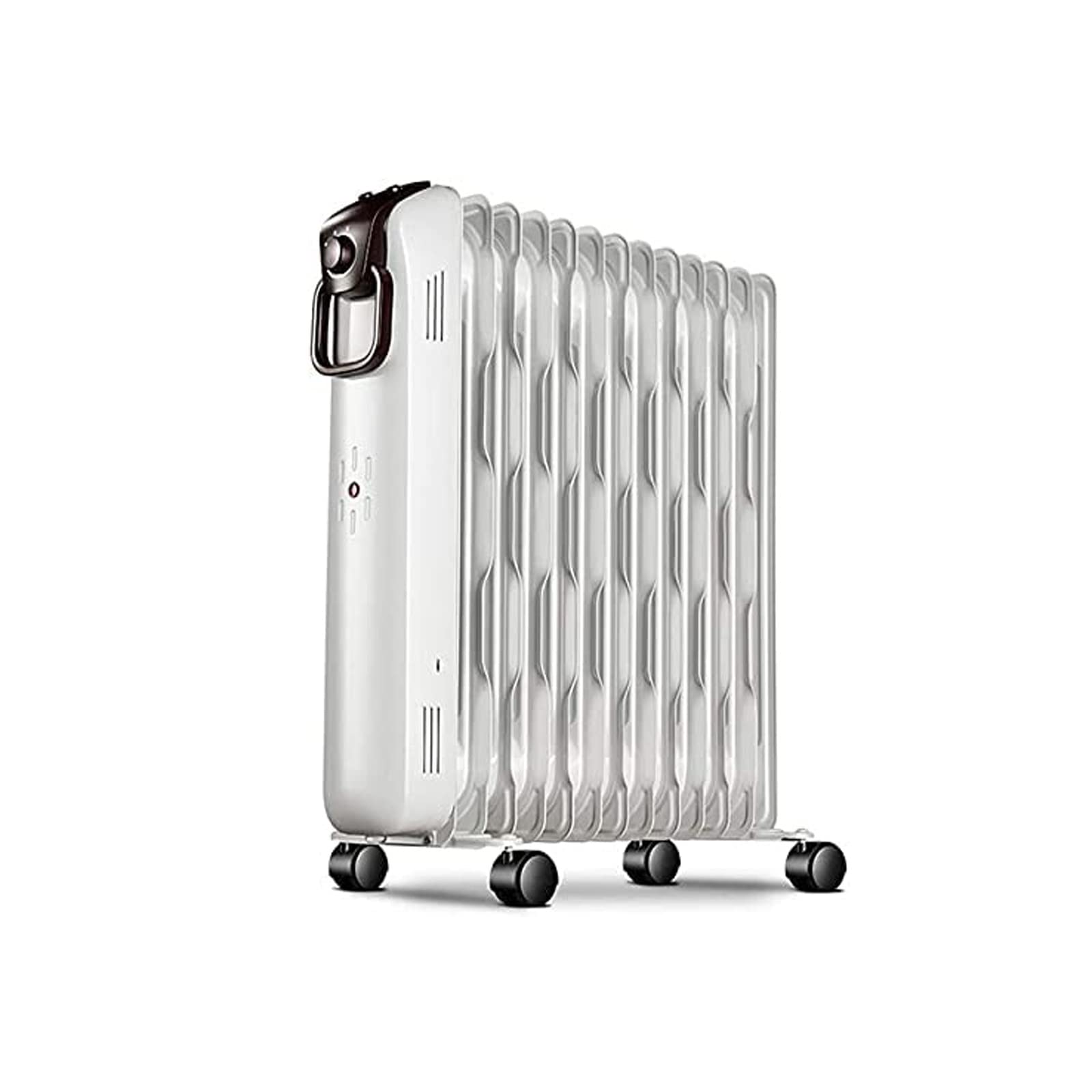 Oil-Filled Radiator Space Heater Adjustable tat 3 Heat Settings Overheat Protection Safety Heater Color White