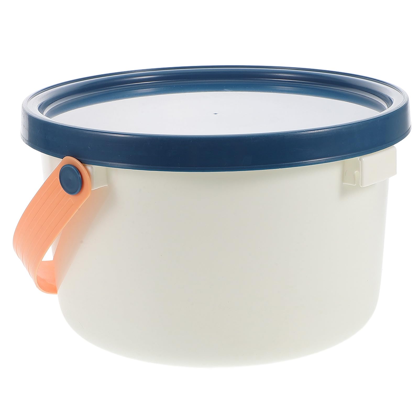 SHINEOFI Secchio di Plastica con Coperchio Piccolo da 6l, Portatile con Manico Ergonomico, Resistente All’usura, per Pulizia Casa, Campeggio e Conservazione Acqua