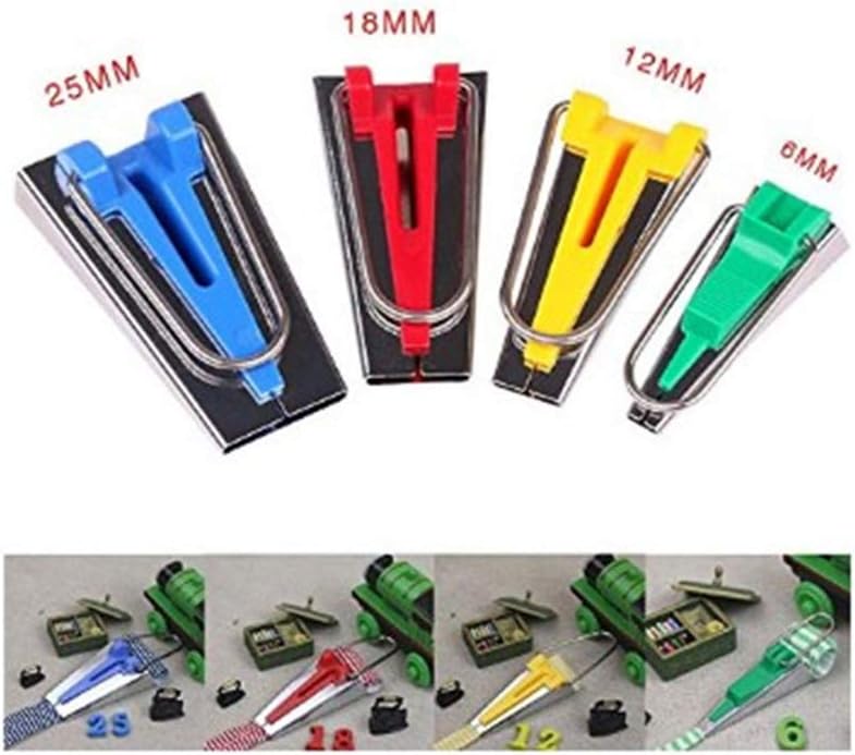 16 Pieces Fabric Bias Tape Maker Tool Kit Set Patchwork Binder Foot Awl Clips Pins Household Craft DIY Sewing Quilting Tools