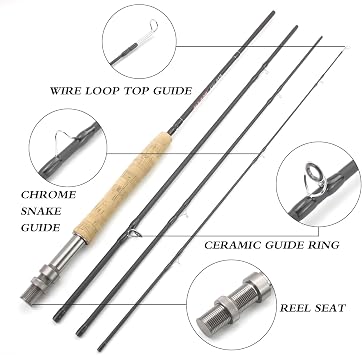1.98M 2.1M 2.4M 2.7M Telescopic Carbon 4 Sections Fly Fishing Rod Fast Action Freshwater Fly Rods for Trout Salmon Fishing Portable Sea Pole
