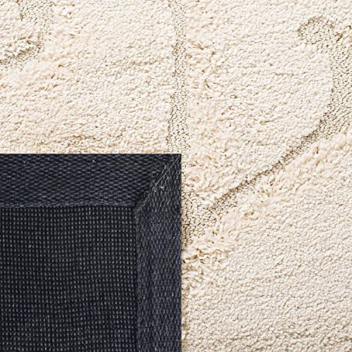 Image of Export Quality Microfiber Hand Woven Shaggy Carpet Collection with 2 inch Pile Height Carpet for Living Room & Floor mat Size 7x10 feet coular Cream