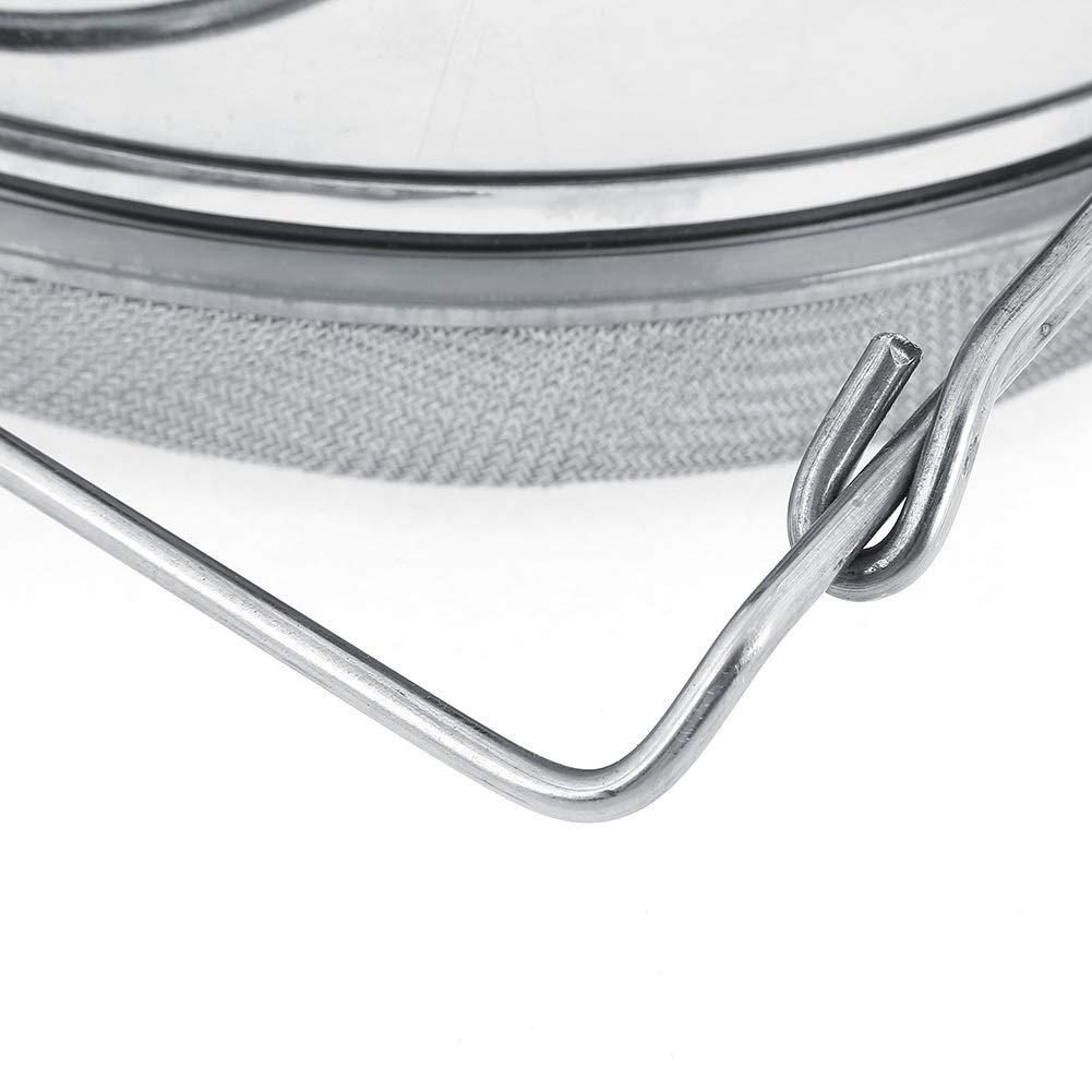 MAGT Filtre à Miel, Passoire Filtre à Miel en Acier Inoxydable Double Tamis Apiculture Miel Extracteur Filtre Fine Maille Passoire avec Armature