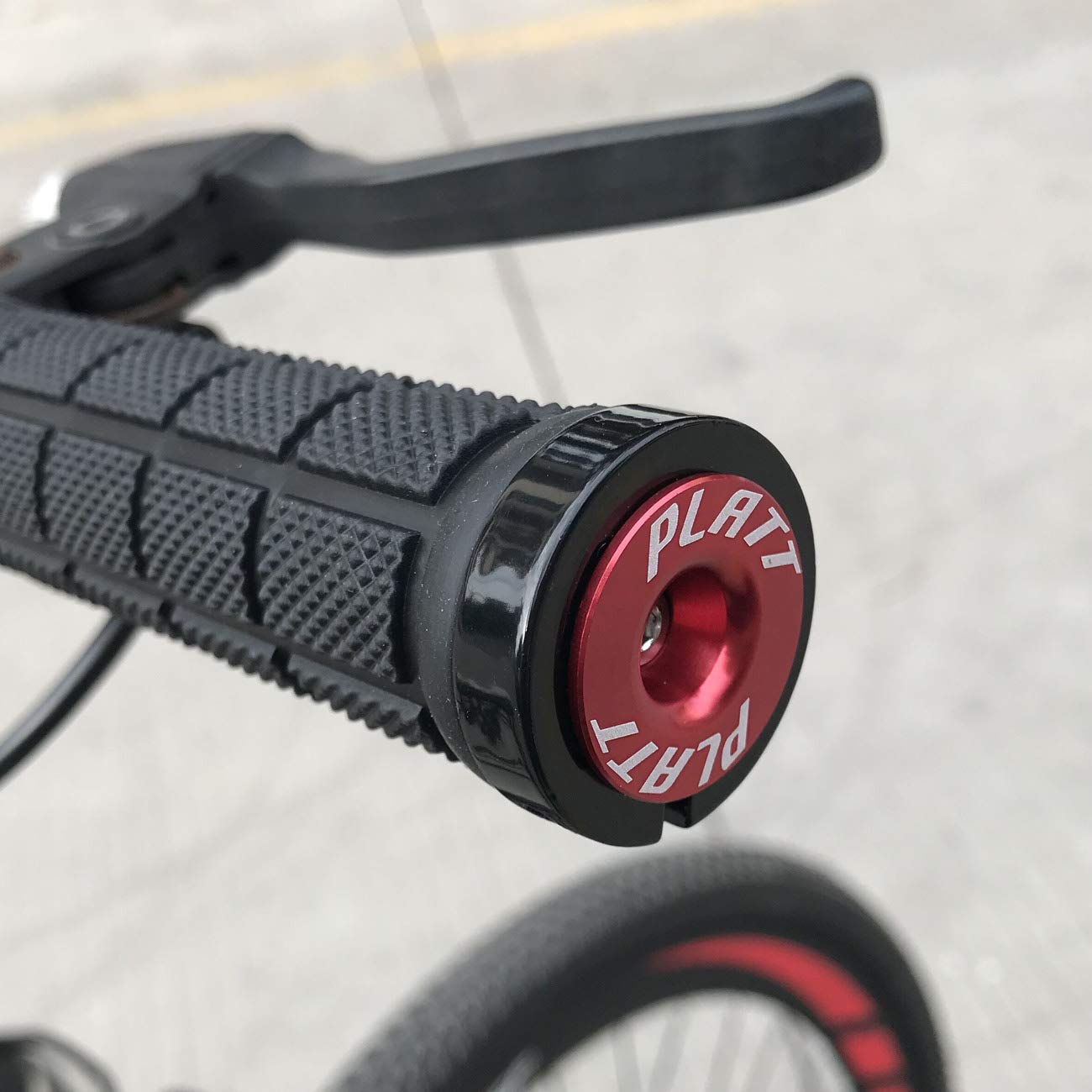 PLATT zatyczki do kierownicy rowerowej aluminiowe MTB rower szosowy BMX nakładki na kierownicę (czerwone, 1 para)