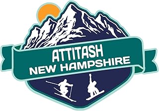 Attitash New Hampshire Ski Adventures Souvenir 2 Inch Vinyl Decal Sticker Mountain Design