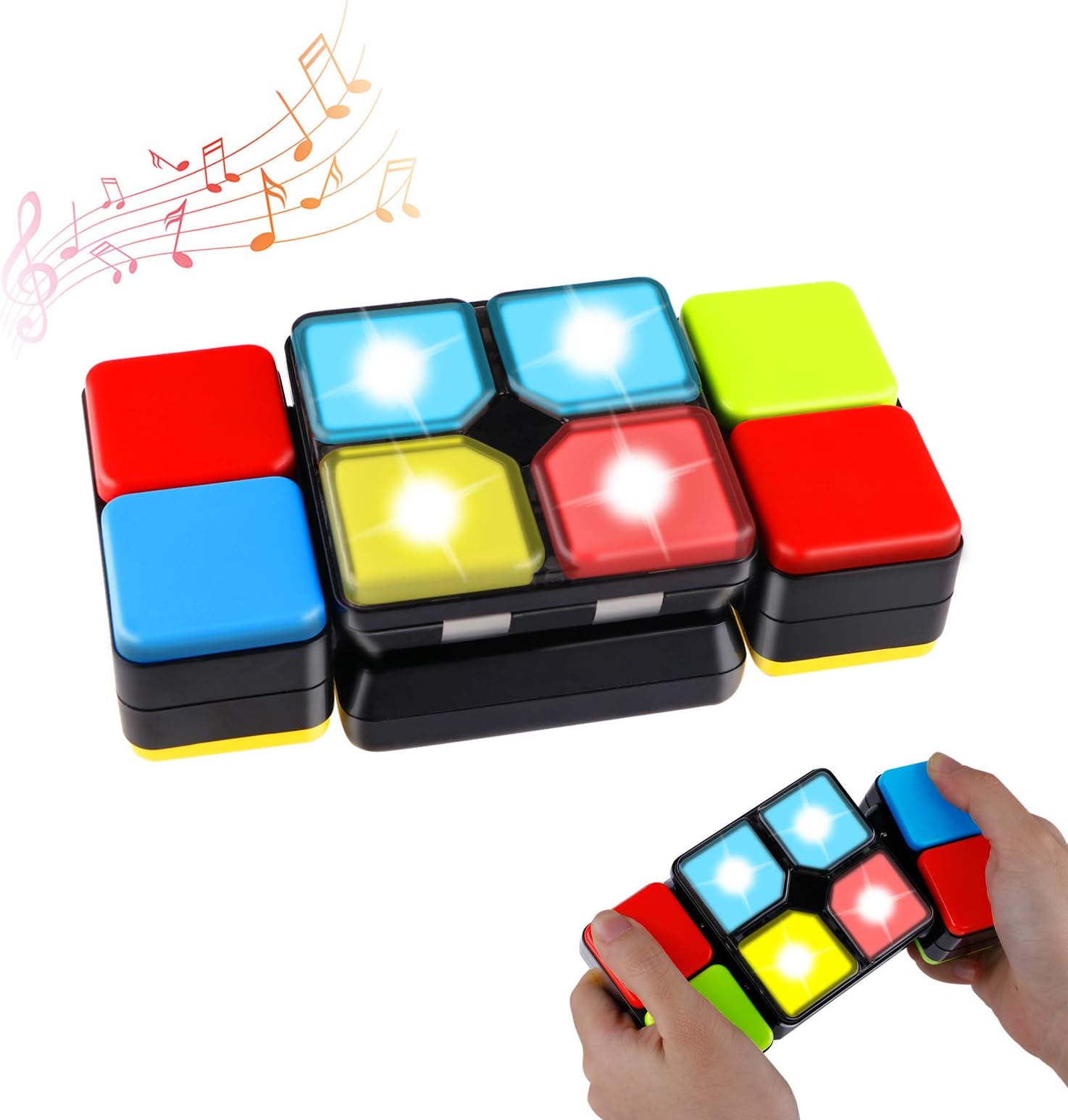 Seamuing Music Magic Cube Toys, Electronic Music Cube with 4 Modes, Educational Music Puzzle Cube Toys for 6+ Year Old Boys Girls Birthday Gifts, for Adults Stress Relief