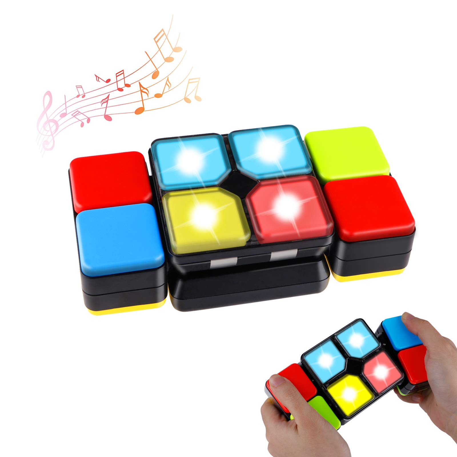 Seamuing Music Magic Cube Toys, Electronic Music Cube with 4 Modes, Educational Music Puzzle Cube Toys for 6+ Year Old Boys Girls Birthday Gifts, for Adults Stress Relief