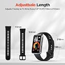 SUIMUMU Compatible with Huawei Band 10/8/9 Silicone Straps, Quick-Release Soft Waterproof Watch Strap for Huawei Band 8/9/10 Adjustable Lightweight Replacement Wristband Men Women gallery image