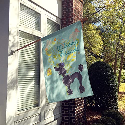 Drapeau caniche noir multicolore en toile canevas épaisse grand mât