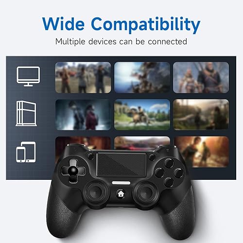 Miniatura 6 de AceGamer Paquete de 2 controladores inalámbricos para P4, con agarre antideslizante en ambos lados y 2 cables USB-C! (Negro medianoche * 2)