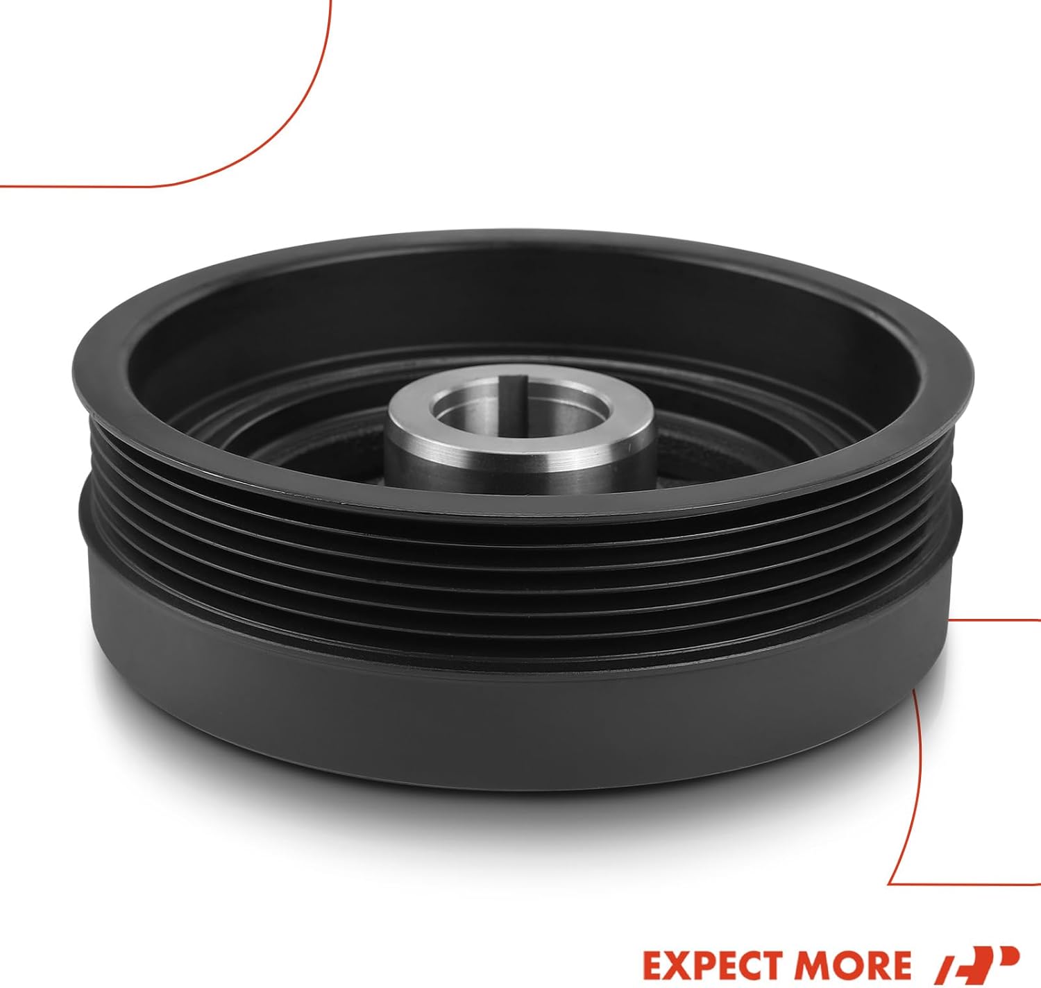 A-Premium Engine Harmonic Balancer Crankshaft Pulley Compatible with Nissan Altima 2002-2013, Frontier 2005-2012, Sentra 2002-2012 & Suzuki Equator 2009-2012, DOHC L4 2.5L, for# 123038J000, 12303JA00A